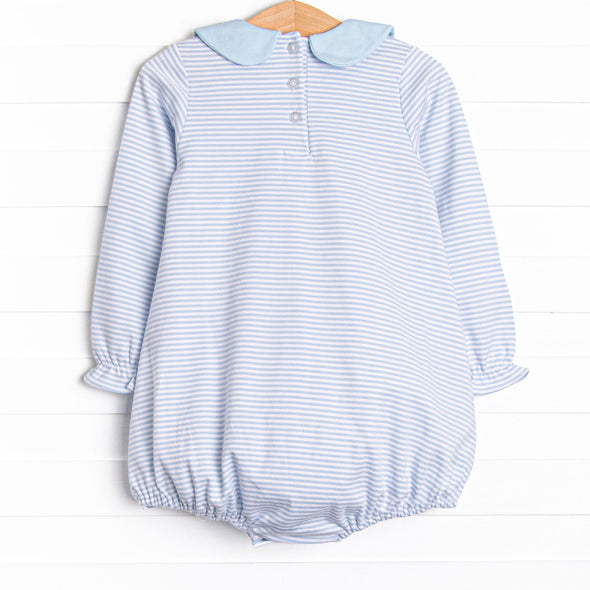 My One and Only Pima Embroidered Bubble, Blue