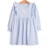 My One and Only Pima Embroidered Dress, Blue