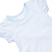Mother Goose Garden Applique Dress, Blue