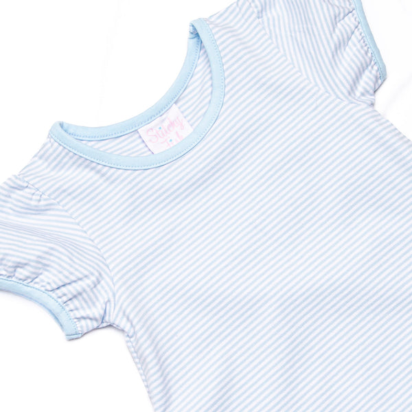Mother Goose Garden Applique Dress, Blue