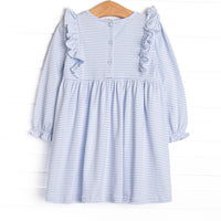 My One and Only Pima Embroidered Dress, Blue