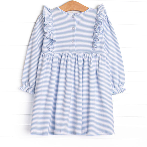 My One and Only Pima Embroidered Dress, Blue