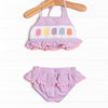 Tuesday Treats Smocked Bikini, Purple