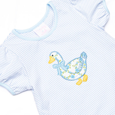 Mother Goose Garden Applique Legging Set, Blue