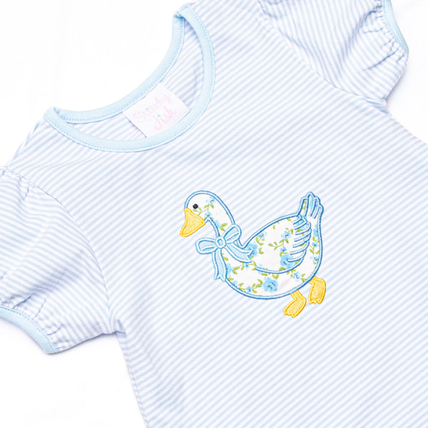 Mother Goose Garden Applique Legging Set, Blue