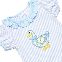 Mother Goose Garden Applique Diaper Set, Blue