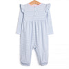 Gracie Romper, Pink and Blue Stripe