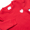 Flirt and Flutter Embroidered Sweatshirt, Red