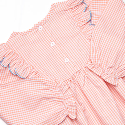 Sweet As A Peach Side Tie Bubble, Orange