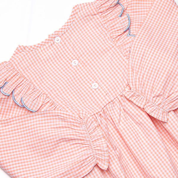 Sweet As A Peach Side Tie Bubble, Orange