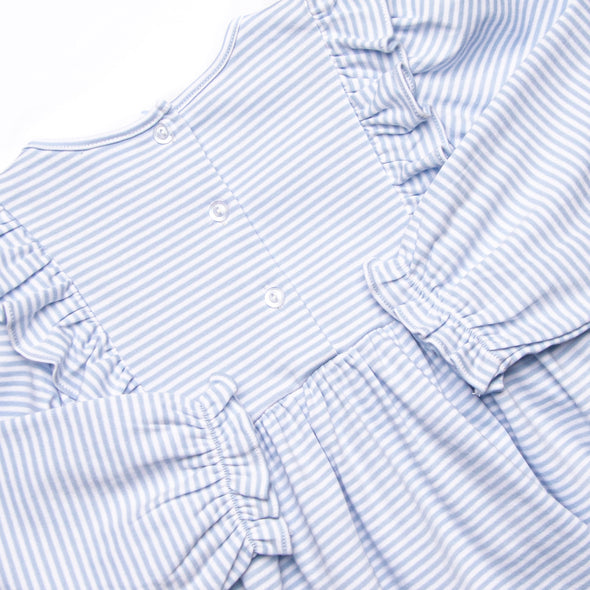 My One and Only Pima Embroidered Dress, Blue