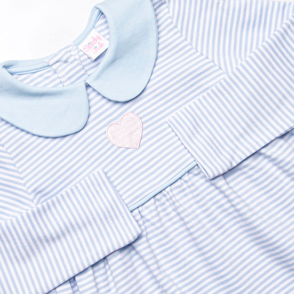 My One and Only Pima Embroidered Legging Set, Blue