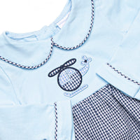 Take to the Sky Applique Bubble, Blue