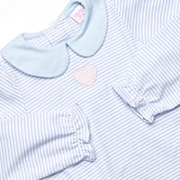 My One and Only Pima Embroidered Bubble, Blue