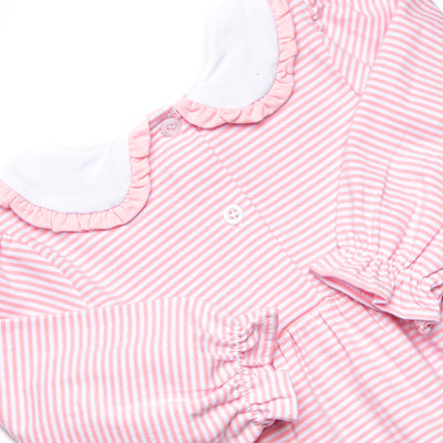Golden Days Embroidered Legging Set, Pink Stripe