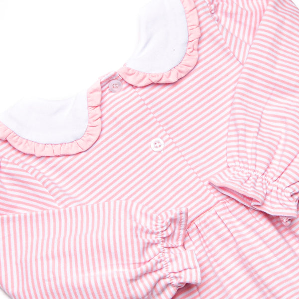 Golden Days Embroidered Legging Set, Pink Stripe