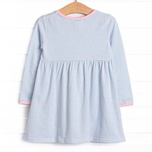 Lexie Pocket Dress, Pink and Blue Stripe