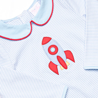 Outer Space Adventure Applique Bubble, Blue
