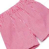 Roar and Explore Applique Short Set, Red