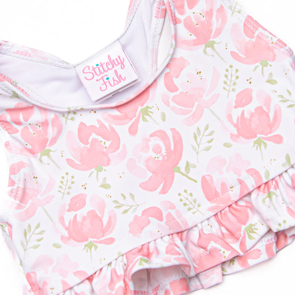 Poolside Peonies Bikini, Pink