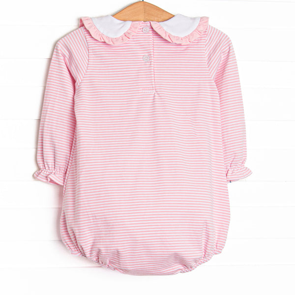 Golden Days Embroidered Bubble, Pink Stripe