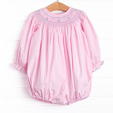 Powdered Petals Smocked Bubble, Pink