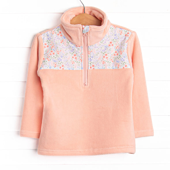 Paisley Fleece Pullover, Pink