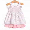 Spring Breeze Ruffle Short Set, Pink