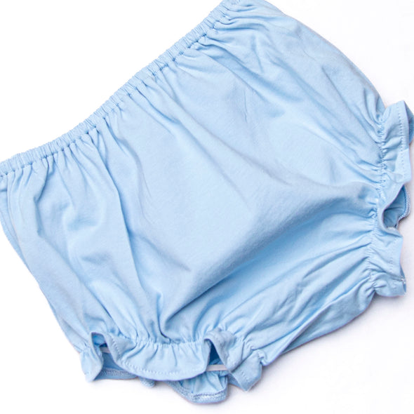 Outstanding Orchard Smocked Diaper Set, Blue Check