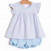 Calla Short Set, Blue Stripe