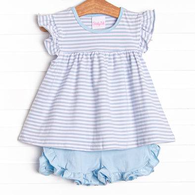 Calla Short Set, Blue Stripe