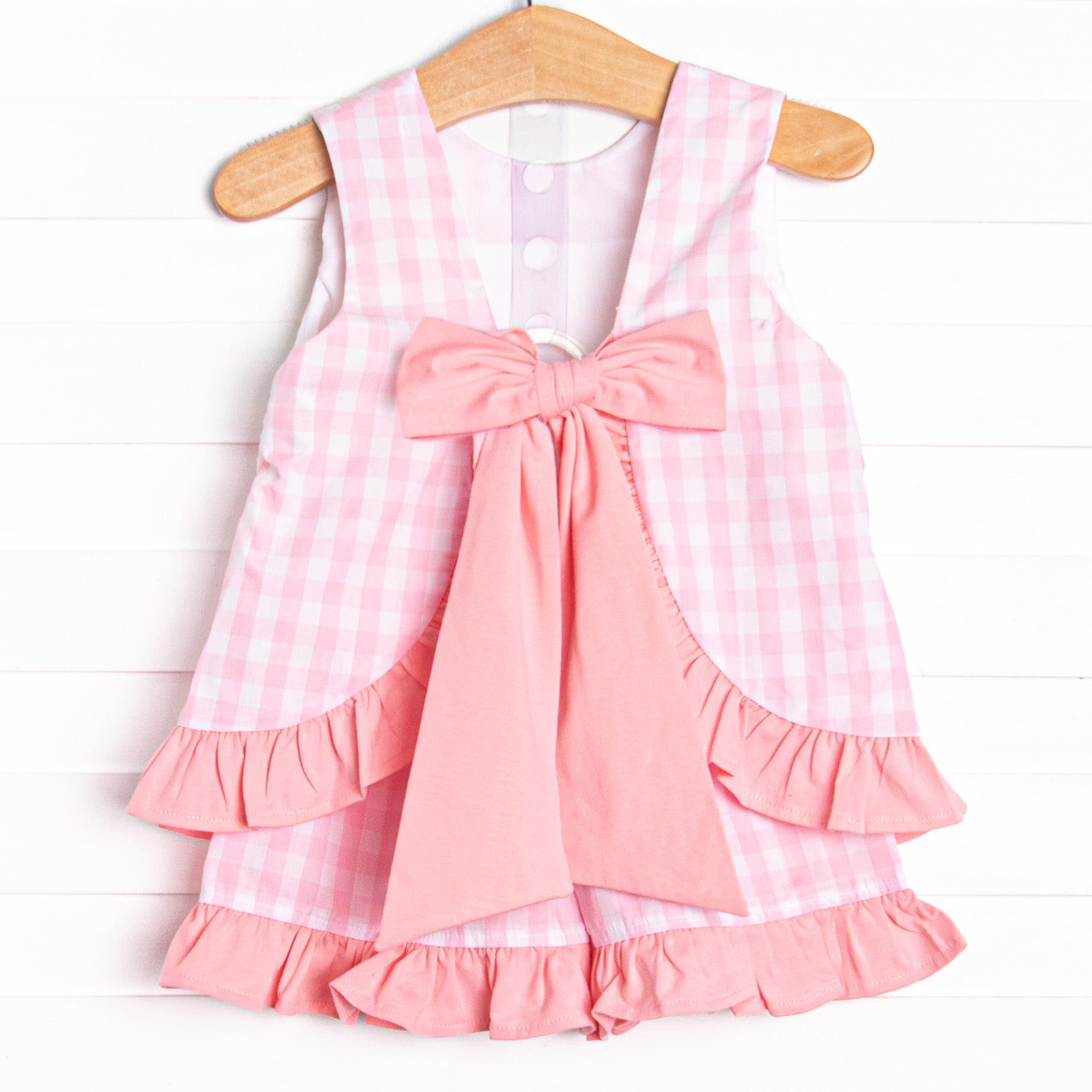 Big Sister Smocked Ruffle Short Set, Pink Stitchy Fish Big Sister Smocked Ruffle Short Set, Pink Stitchy Fish