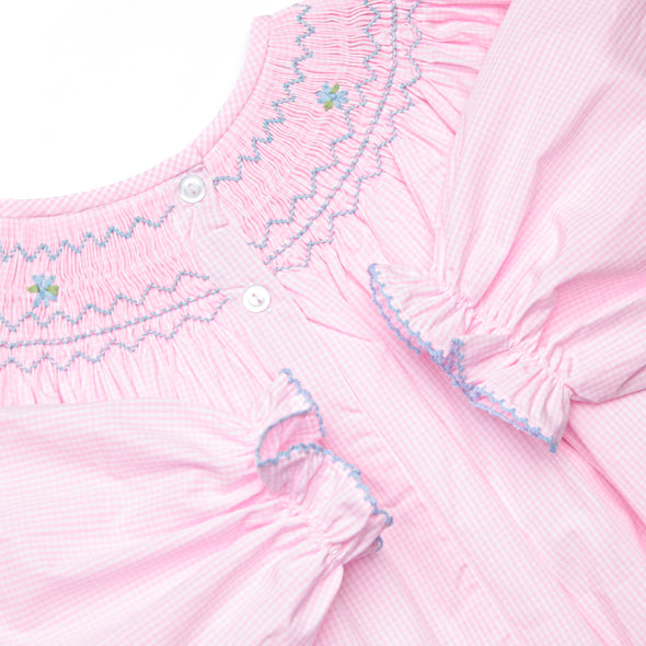 Powdered Petals Smocked Bubble, Pink