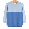Color Block Sweater, Medium Blue