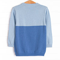 Color Block Sweater, Medium Blue