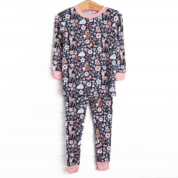 Woodland Wonders Bamboo Pajama Set, Blue
