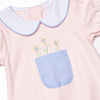 Pocket Petals Embroidered Bubble, Pink