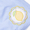 Lemon Drop Applique Dress, Blue