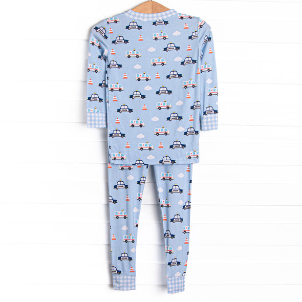 First Responder Rescue Bamboo Pajama Set, Blue