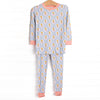 Patchwork Petals Bamboo Pajama Set, Blue