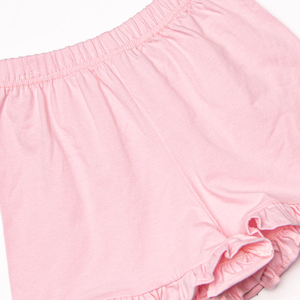 Spring Breeze Ruffle Short Set, Pink