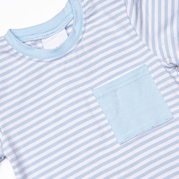 Little Boy Blue Short Set, Blue Stripe