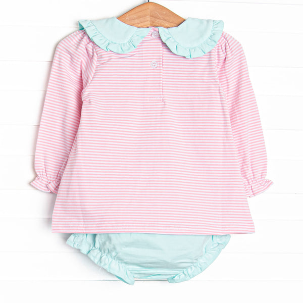 Sunny Day Picks Applique Diaper Set, Pink