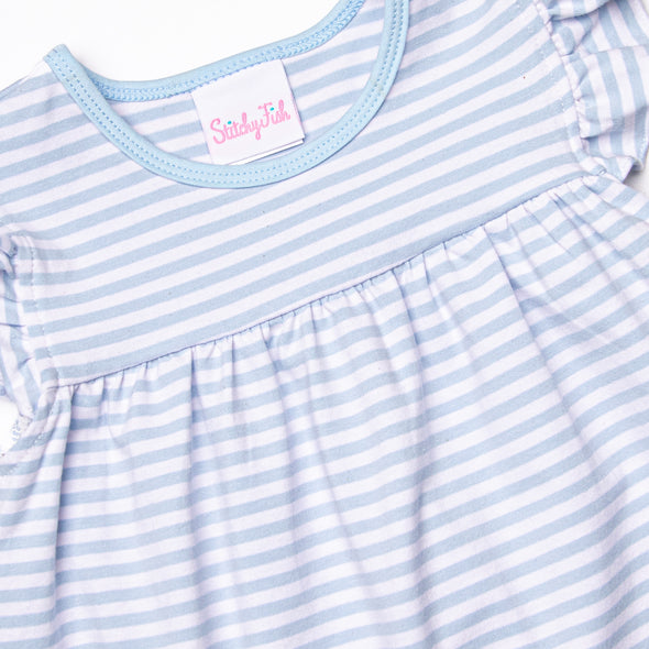 Calla Short Set, Blue Stripe