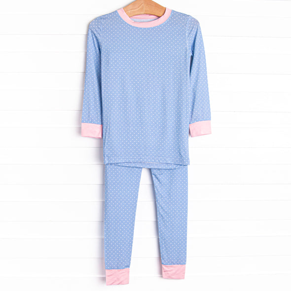 Dottie Bamboo Pajama Set, Blue
