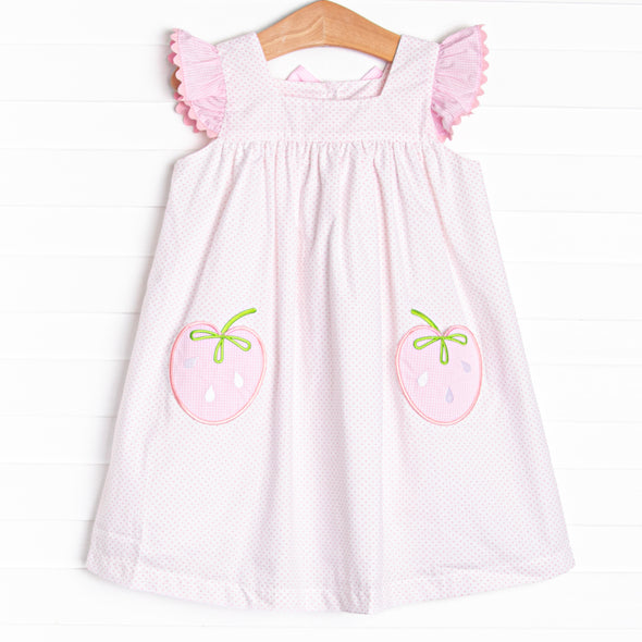 Wildberry Wonder Applique Dress, Pink