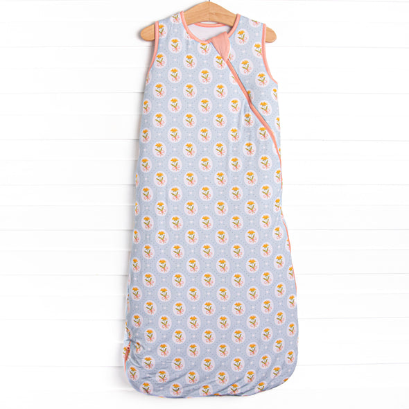 Patchwork Petals Bamboo Sleep Bag, Blue