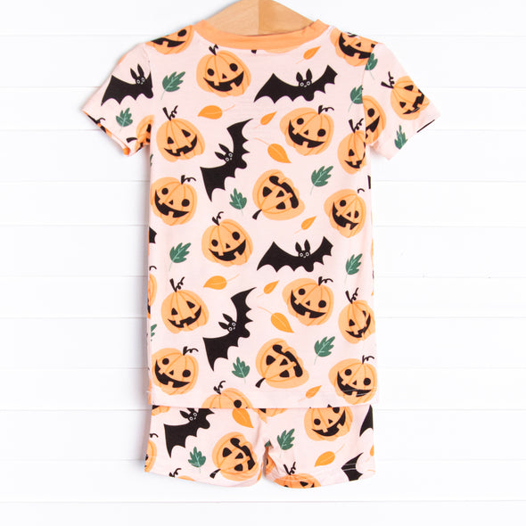 Sleepy Hollow Bamboo Pajama Short Set, Orange