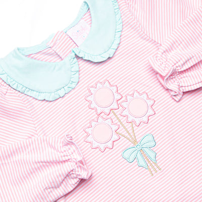 Sunny Day Picks Applique Legging Set, Pink