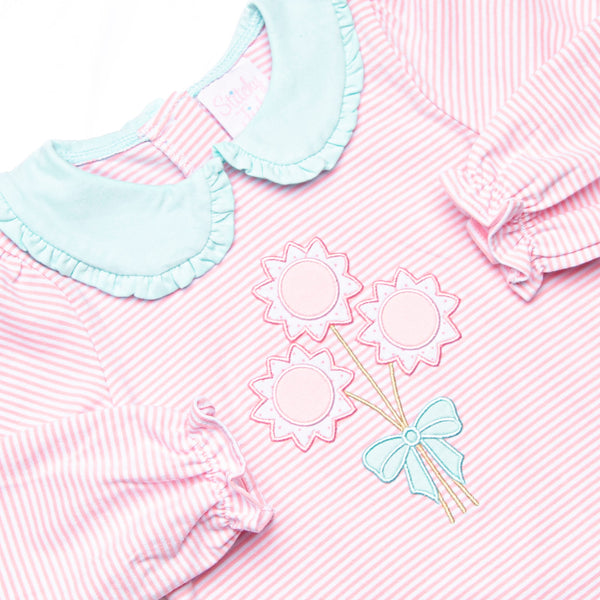 Sunny Day Picks Applique Legging Set, Pink